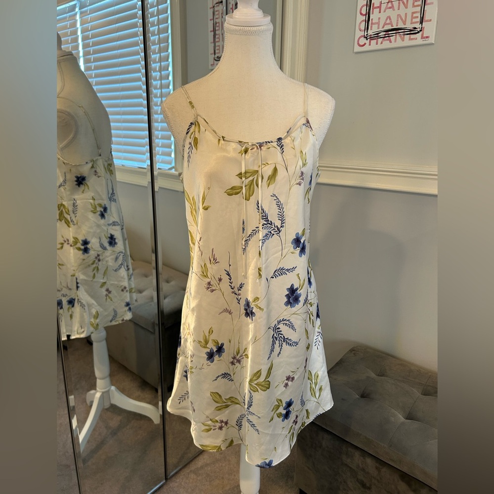Vintage Morgan Taylor Intimates Floral Slip Dress Size M